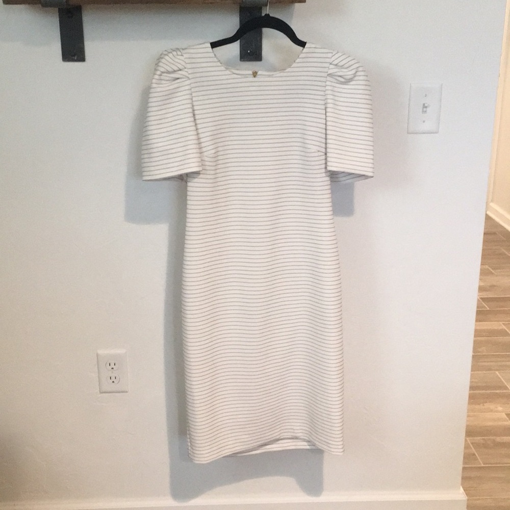Calvin Klein dress.Size 6.White with black stripes